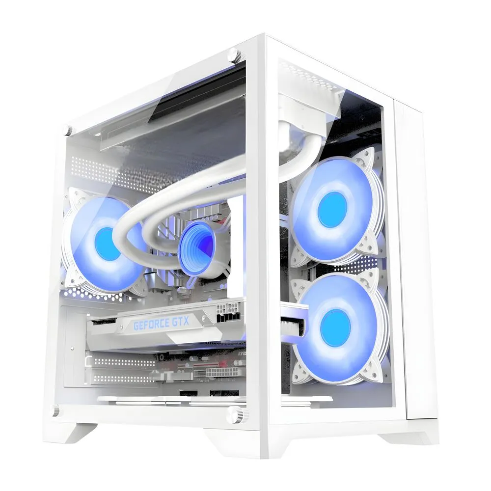 PC Power PP-H20 WH ICE Cube V2 Desktop Gaming Casing