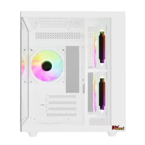 Alternative view of PC POWER ICE CUBE MINI V2 WH Casing With 5 FANS and 650W PSU