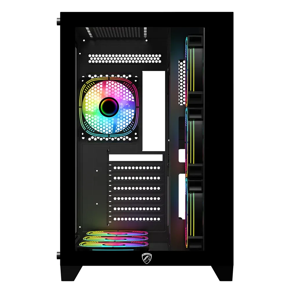 PC Power ICEBERG V2 black Gaming Case With 7 FANS - Image 2