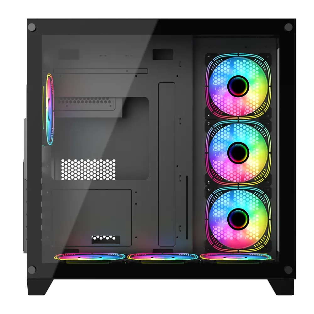 PC Power ICEBERG V2 black Gaming Case With 7 FANS - Image 4