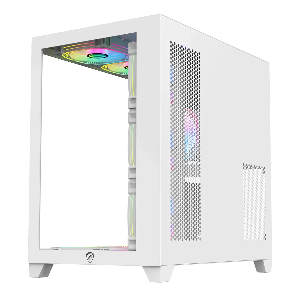 PC Power ICEBERG V2 White Gaming Case With 10 FANS - Image 4
