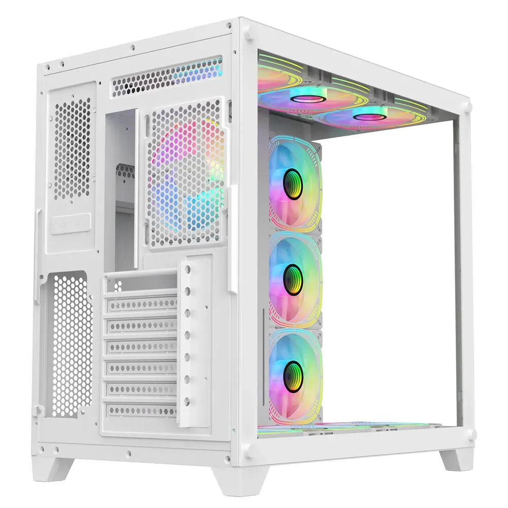 PC Power ICEBERG V2 White Gaming Case With 10 FANS - Image 2