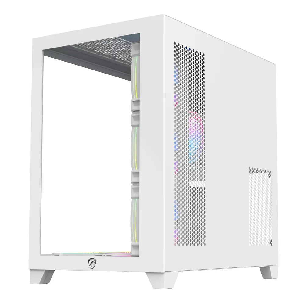 PC Power ICEBERG V2 White With 650W PSU AND 7 FANS Gaming Case - Image 3