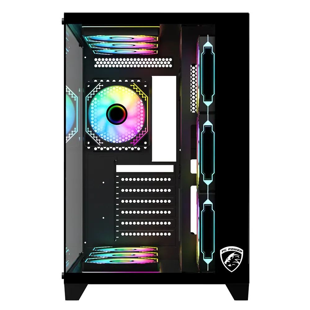 PC Power ICEBERG V3 Black Gaming Casing With 10 FANS - Image 2