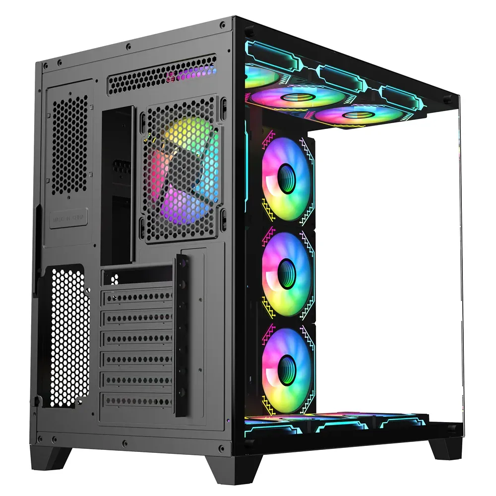 PC Power ICEBERG V3 Black Gaming Casing With 10 FANS - Image 4