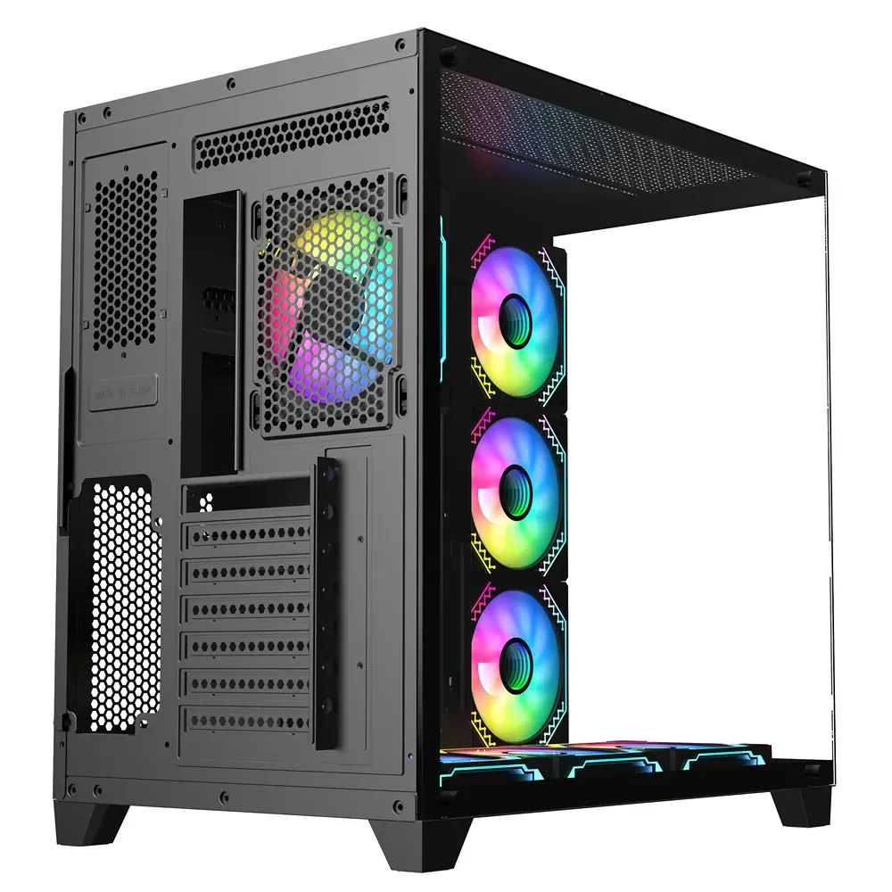 PC Power ICEBERG V3 Black Gaming Casing With 7 FANS - Image 2