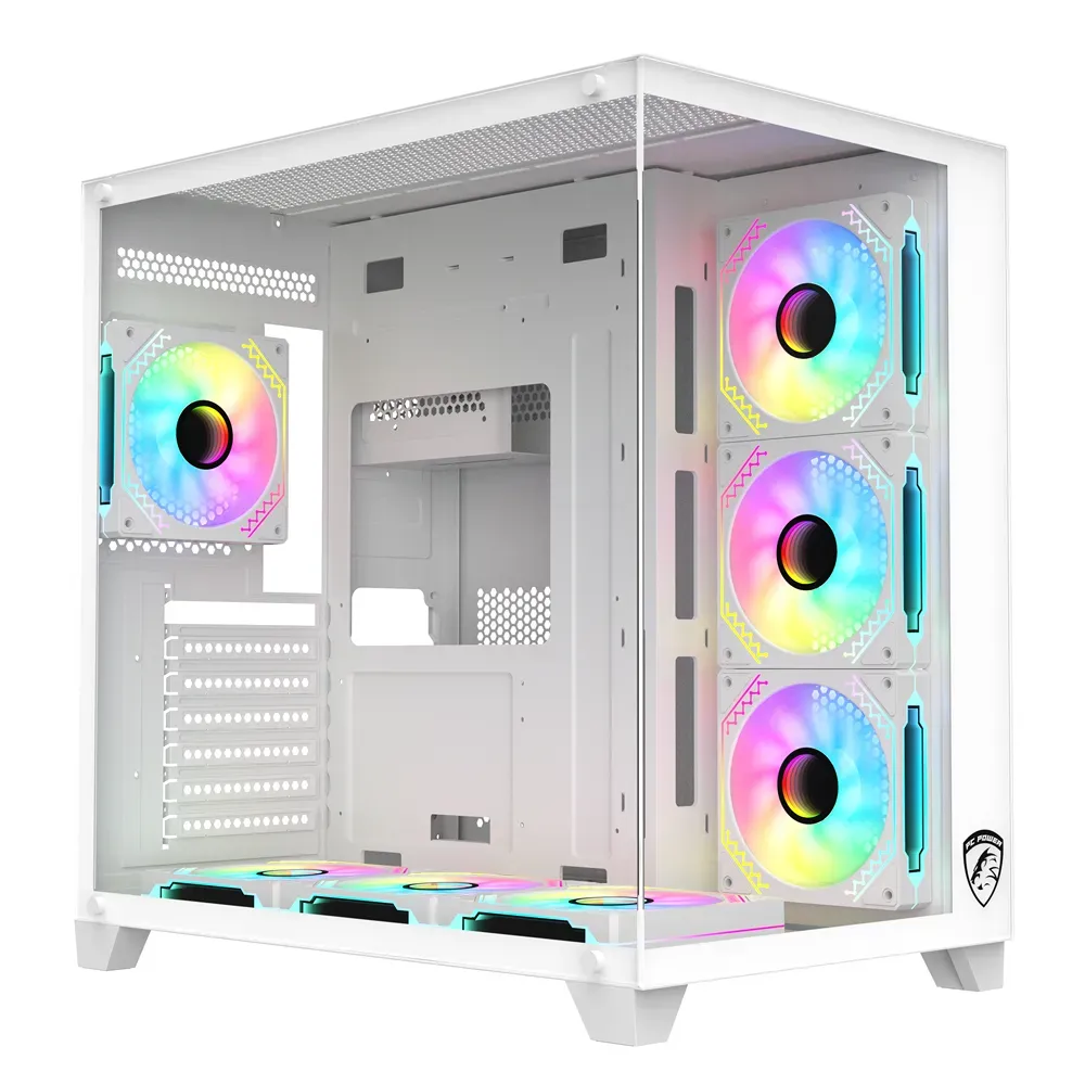 PC Power ICEBERG V3 White With 650W PSU AND 7 FANS Gaming Casing