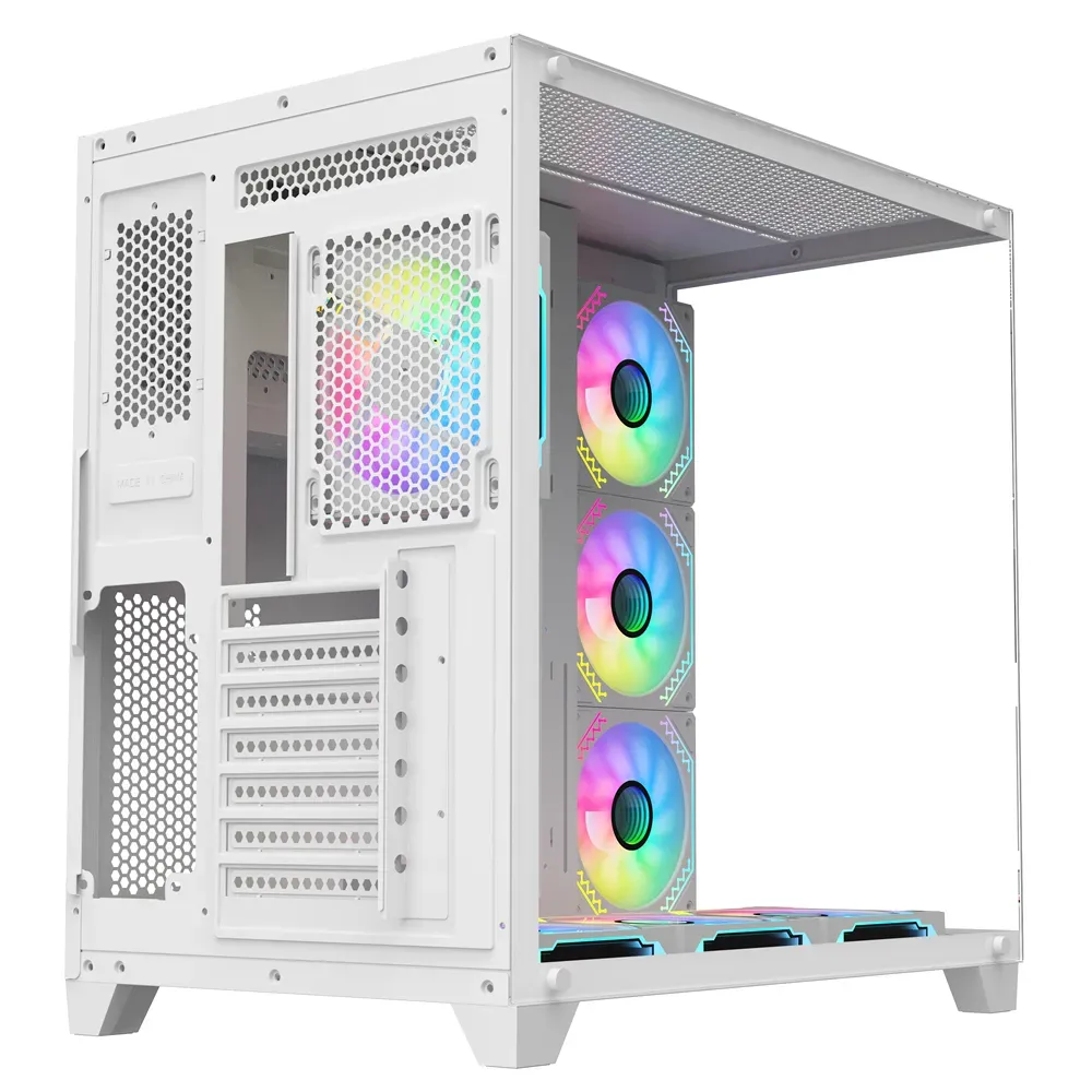 PC Power ICEBERG V3 White Gaming Casing With 7 FANS - Image 4