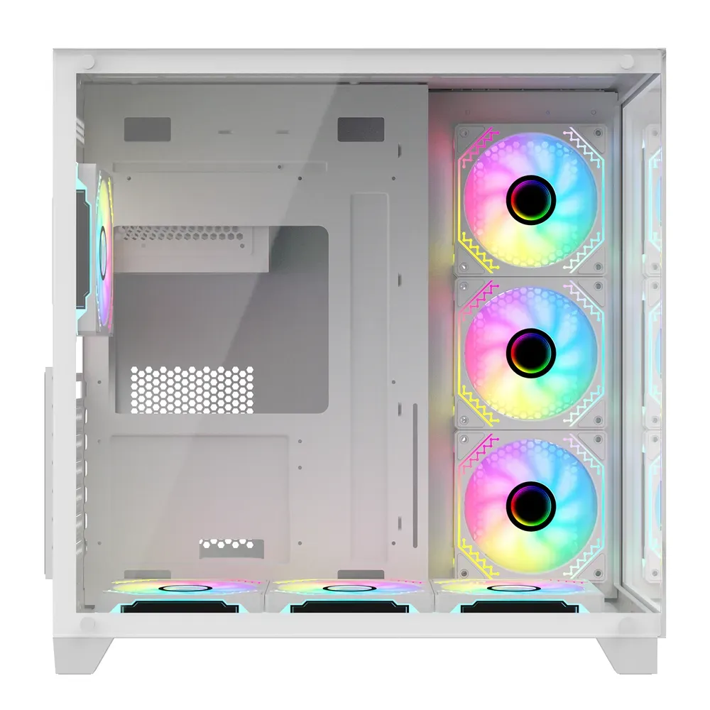 PC Power ICEBERG V3 White Gaming Casing With 7 FANS - Image 5