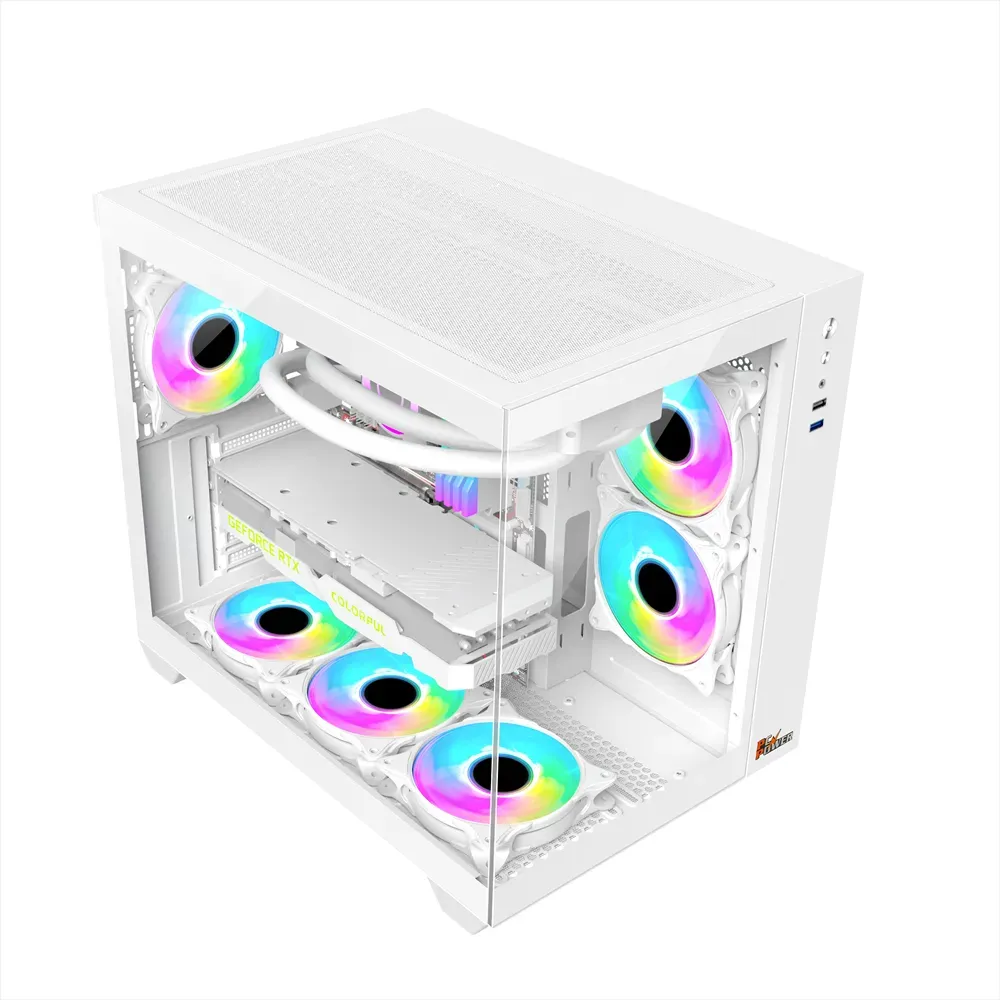 PC POWER ICELAND WH Casing With 6 FANS and 650W PSU - Image 2
