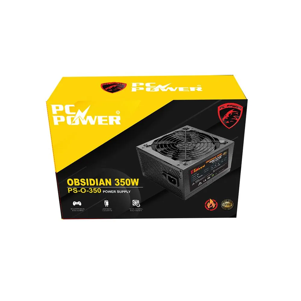 PC Power OBSIDIAN 350W Non-Modular Power Supply - Image 4