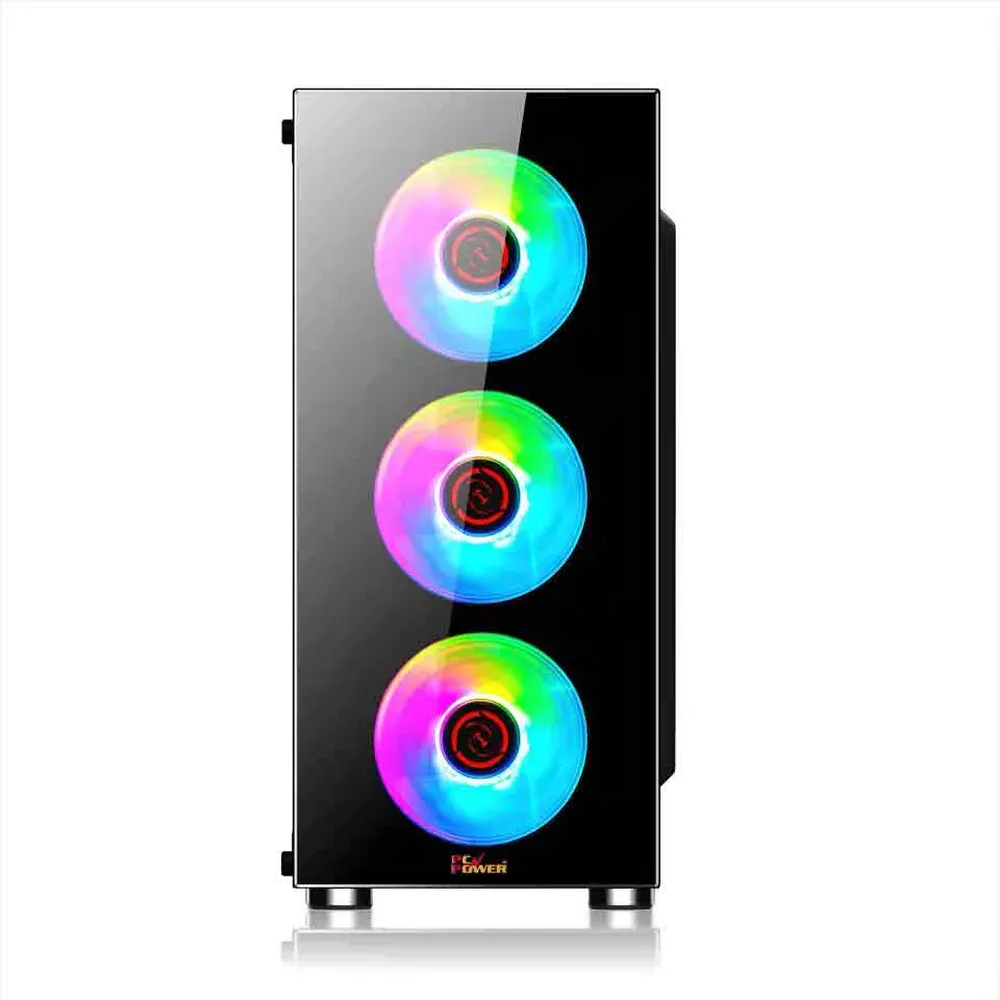 PC Power Crystal Glass Elite PP-GS2404 Elite ATX Gaming Casing - Image 2