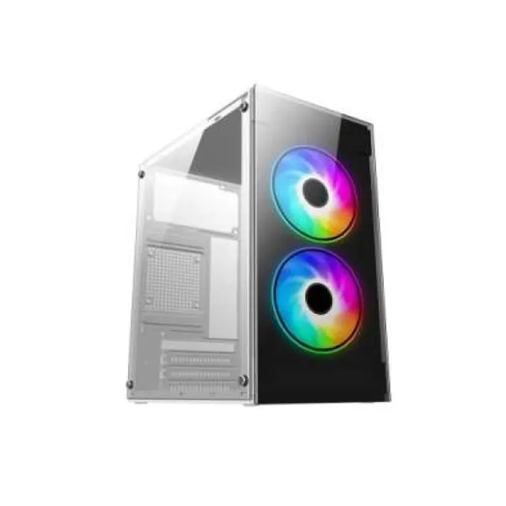 PC POWER CRYSTAL GLASS MINI M-ATX DESKTOP CASING (WITH POWER SUPPLY)