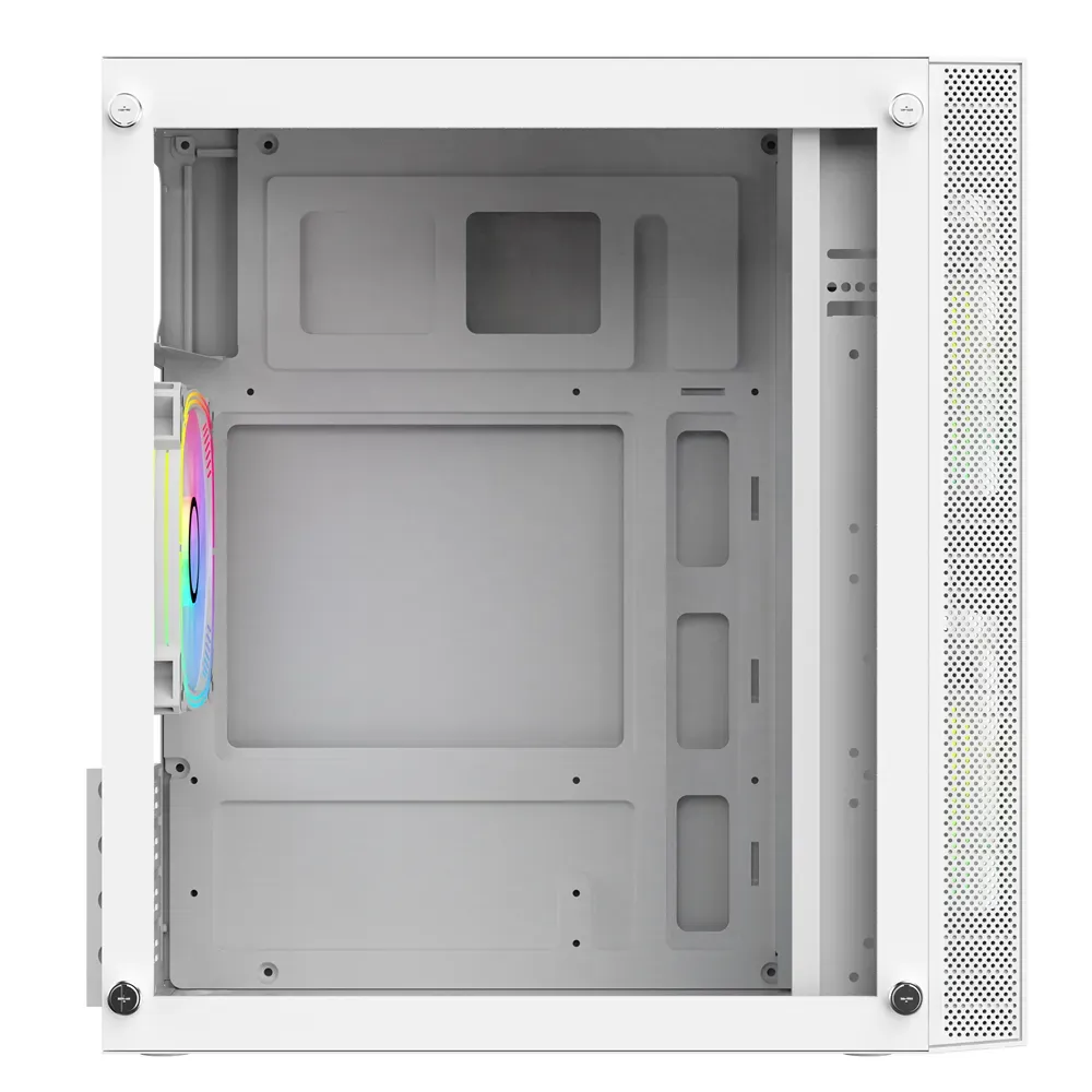 PC Power Spider Web Crystal Mini WH With 230W PSU & 3 FANS Gaming Case - Image 4