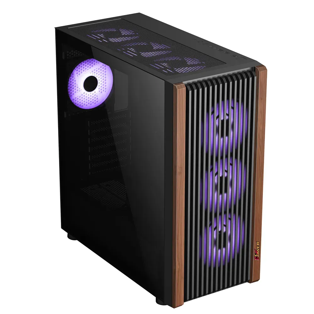 PC POWER WOOD MESH BK Casing With 4 FANS - Image 2