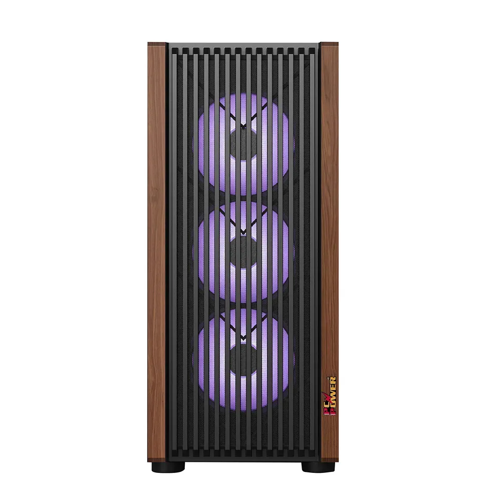 PC POWER WOOD MESH BK Casing With 4 FANS - Image 3