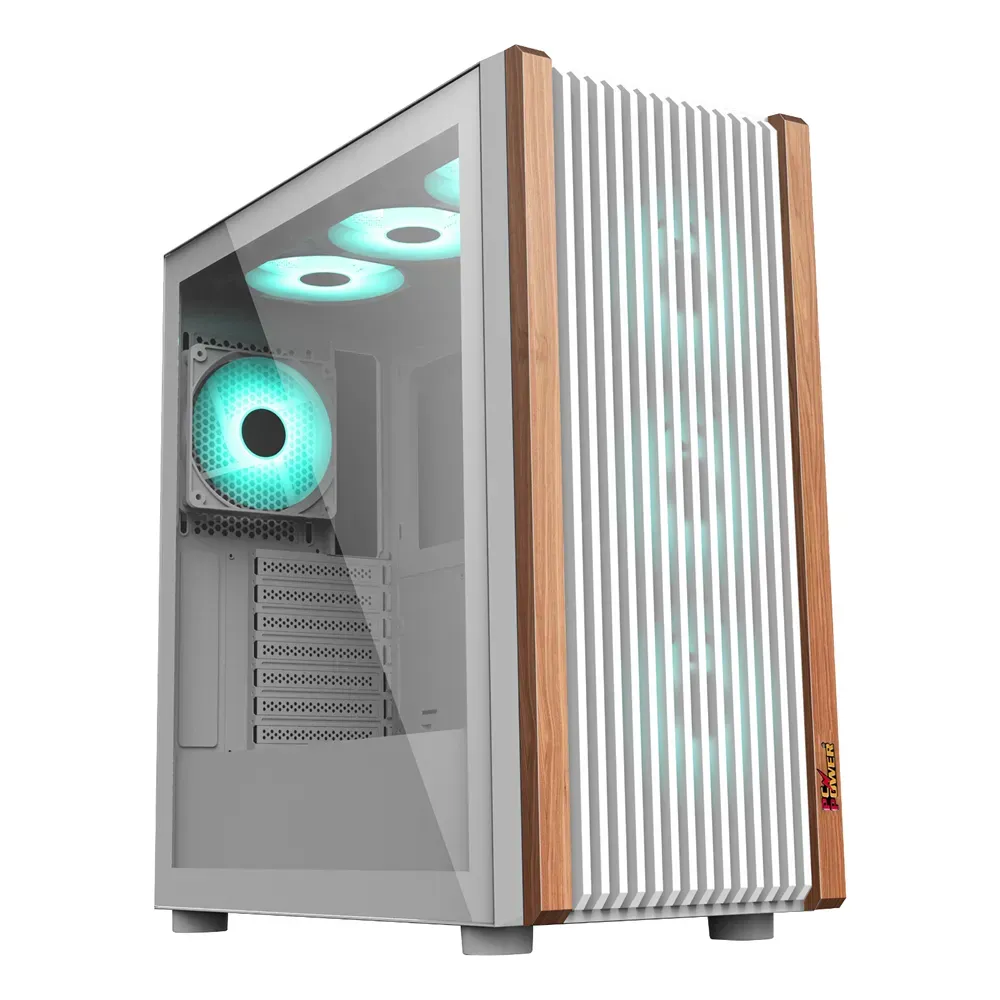 PC POWER WOOD MESH WH Casing With 6 FANS - Image 2
