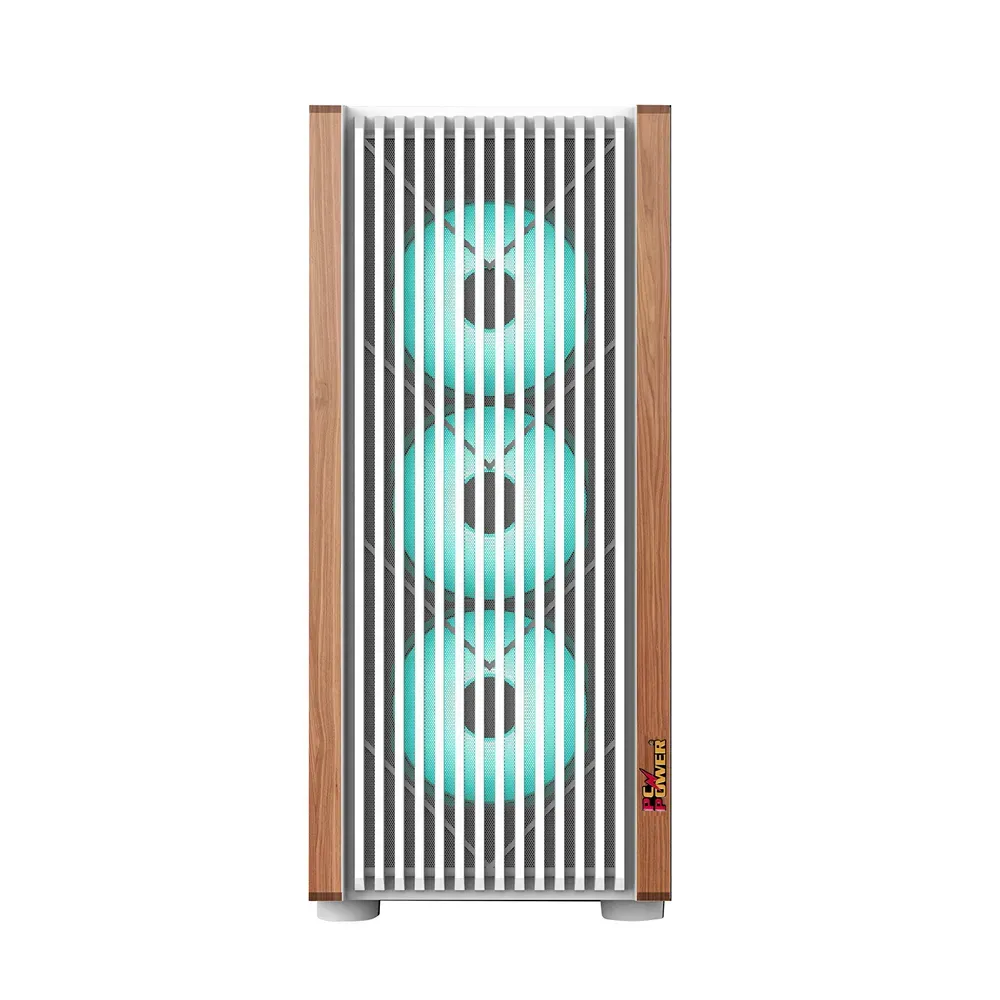 PC POWER WOOD MESH WH Casing With 6 FANS - Image 3