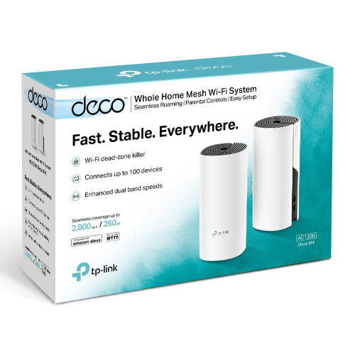 TP-Link Deco M4 AC1200 Dual-Band Mesh Router (2 Pack) - Image 3