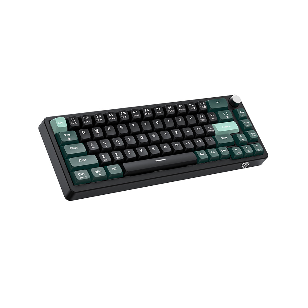 PC Power K68 TRI-MODE Keyboard (Keycap Black, Green, Cyan)