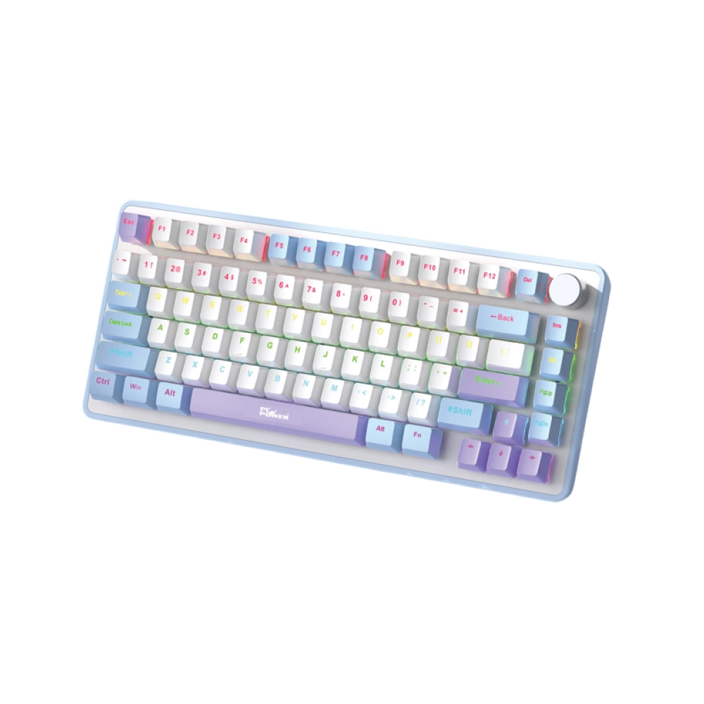 PC Power K82 RGB Mechanical Keyboard (Blue Purple)
