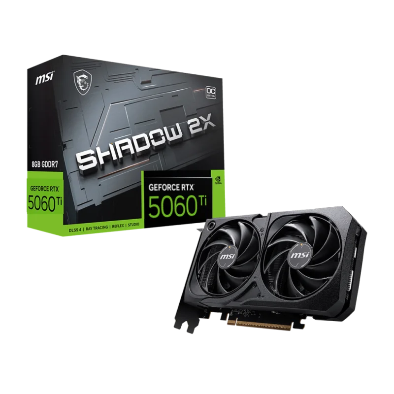 MSI GeForce RTX 5060 Ti 8G SHADOW 2X OC 8GB GDDR7 Graphics Card