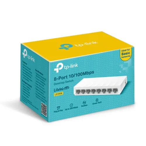 TP-Link LS1008 8-Port 10/100Mbps Desktop Switch - Image 3