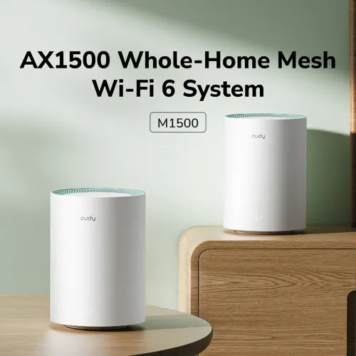 Cudy M1500 AX1500 Dual Band Wi-Fi 6 Mesh Router (2 Pack) - Image 2